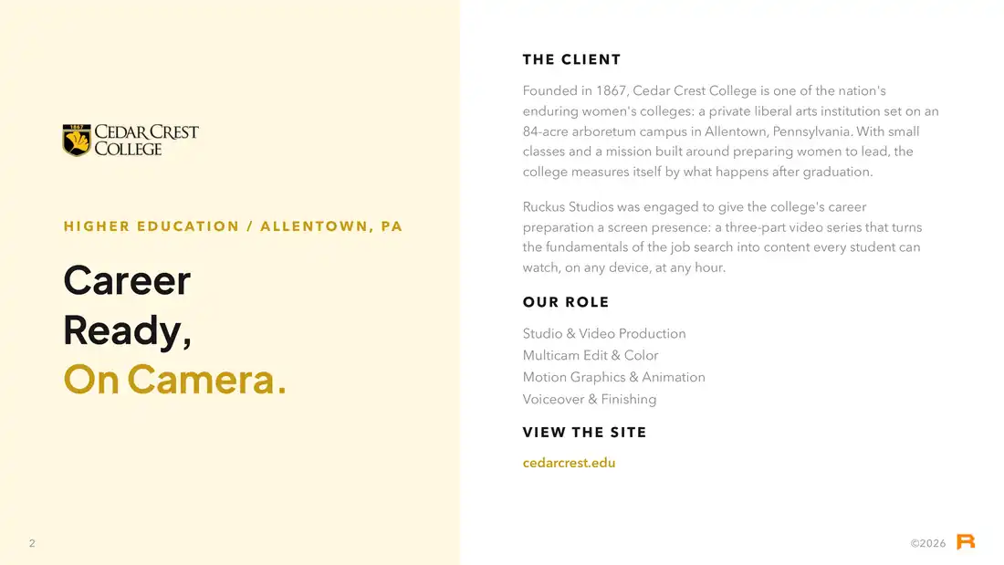 Cedar Crest College work